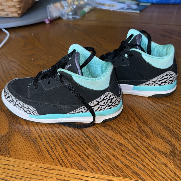 JORDAN 3 RETRO GP 'BLACK PURPLE TURQUOISE 10c - Picture 3 of 6